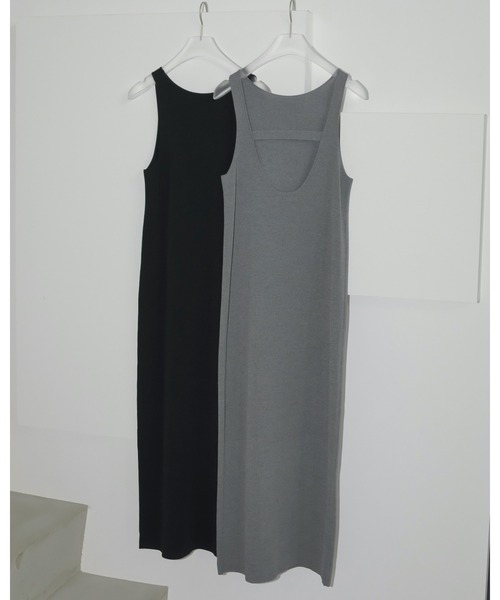 anuke（アンヌーク）の「Americansleeve Knit Onepiece（ワンピース・レディース・グレー/ブラック・36inch/38inch）」の8枚目の写真