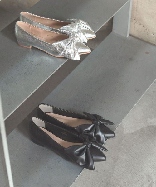 DONOBAN（ドノバン）の「ビックリボンパンプス（パンプス・レディース・ブラック/シルバー・24.5cm/23.5cm/22.5cm）」の8枚目の写真
