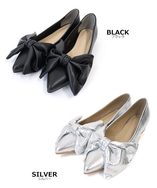 DONOBAN（ドノバン）の「ビックリボンパンプス（パンプス・レディース・ブラック/シルバー・24.5cm/23.5cm/22.5cm）」の15枚目の写真