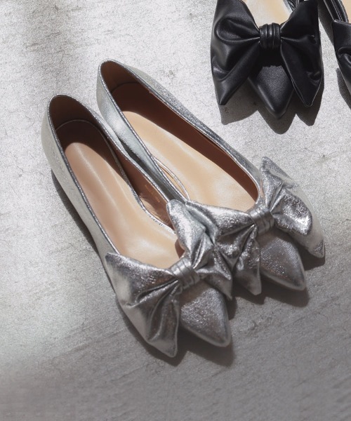 DONOBAN（ドノバン）の「ビックリボンパンプス（パンプス・レディース・ブラック/シルバー・24.5cm/23.5cm/22.5cm）」の10枚目の写真
