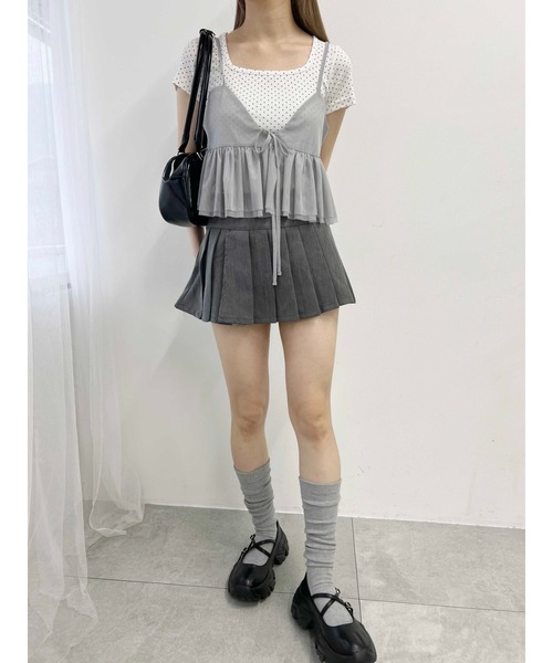 PHILLY（フィリー）の「【PHILLY】フロントリボンチュールキャミソール（キャミソール・レディース・グレー/アイボリー・FREE）」の10枚目の写真