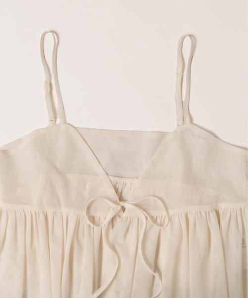 PHILLY（フィリー）の「【PHILLY】フロントリボンチュールキャミソール（キャミソール・レディース・グレー/アイボリー・FREE）」の14枚目の写真