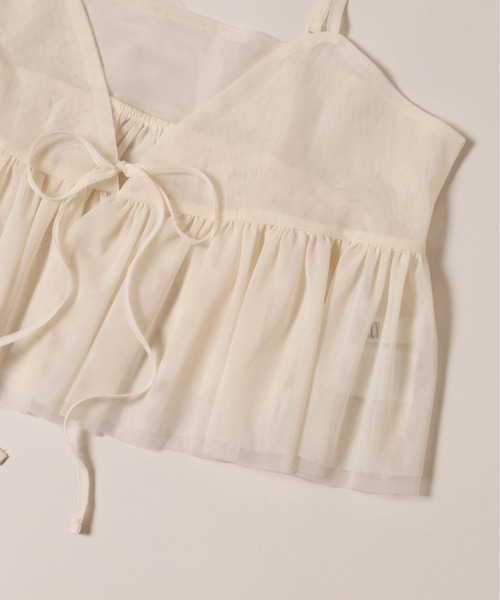 PHILLY（フィリー）の「【PHILLY】フロントリボンチュールキャミソール（キャミソール・レディース・グレー/アイボリー・FREE）」の15枚目の写真