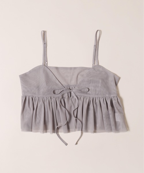 PHILLY（フィリー）の「【PHILLY】フロントリボンチュールキャミソール（キャミソール・レディース・グレー/アイボリー・FREE）」の13枚目の写真