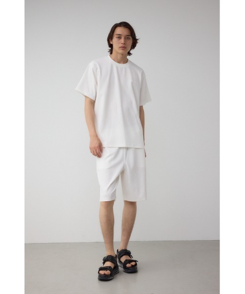 AZUL by moussy(アズールバイマウジー)の「C/TネックジャガードシリコンネームTシャツ(Tシャツ/カットソー・メンズ・ブラック/ホワイト・MEDIUM/LARGE)」の5枚目の写真