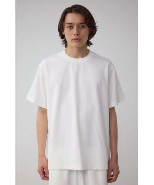 AZUL by moussy(アズールバイマウジー)の「C/TネックジャガードシリコンネームTシャツ(Tシャツ/カットソー・メンズ・ブラック/ホワイト・MEDIUM/LARGE)」の6枚目の写真