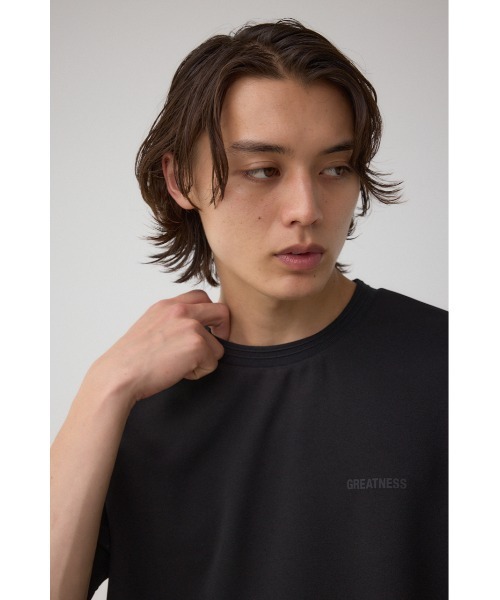 AZUL by moussy(アズールバイマウジー)の「C/TネックジャガードシリコンネームTシャツ(Tシャツ/カットソー・メンズ・ブラック/ホワイト・MEDIUM/LARGE)」の13枚目の写真