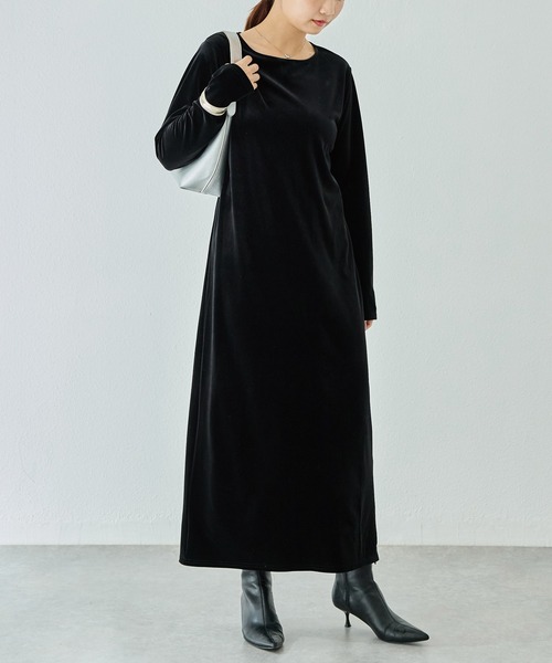 LAVEANGE(ラビアンジェ)の「ベロアワンピース(ワンピース・レディース・ブラウン/ブラック・M/LL/3L/4L/5L)」の6枚目の写真