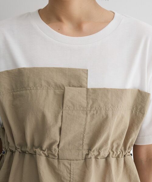 Green　Parks（グリーンパークス）の「ビスチェドッキングドロスト5分袖プルオーバー（Tシャツ/カットソー・レディース・カーキ/ブラック/その他7/チャコールグレー・FREE）」の12枚目の写真