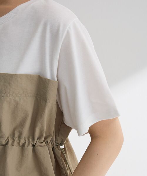 Green　Parks（グリーンパークス）の「ビスチェドッキングドロスト5分袖プルオーバー（Tシャツ/カットソー・レディース・カーキ/ブラック/その他7/チャコールグレー・FREE）」の13枚目の写真