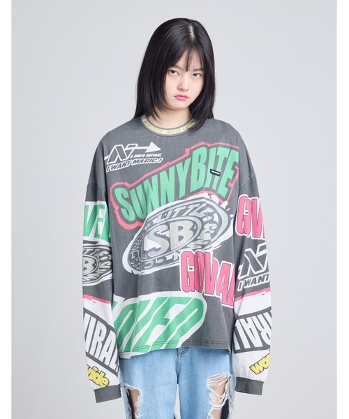 《little sunny bite》racer long tee