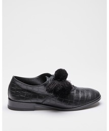 SUICOKE(XCRbN)SUICOKE by Midorikawa FRINGE OXFORD - Black Crocodile(̑V[Y)