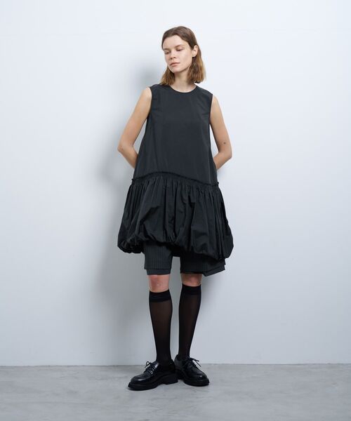 LANVIN en Bleu（ランバンオンブルー）の「ライトタフタチュニックワンピース（ワンピース・レディース・オフホワイト/ブラック/オレンジ・38）」の19枚目の写真