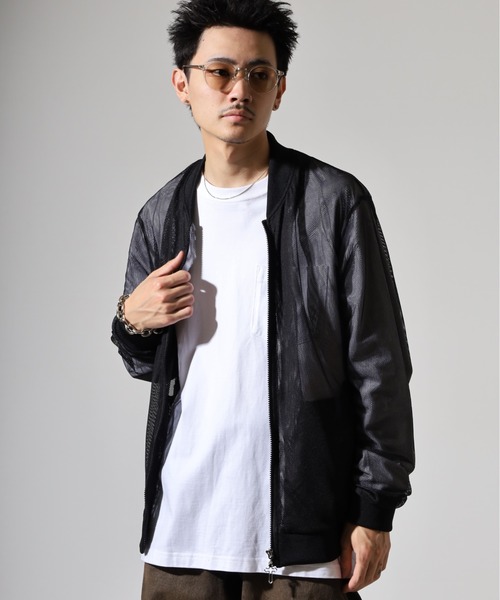 REGIEVO(レジエボ)の「バックプリントメッシュMA1(MA-1・メンズ・ブルー/レッド・L/M)」の20枚目の写真