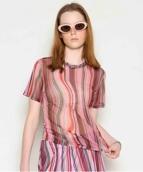 PISCESS×MAISON SPECIAL】Holographic Sheer Top/ホロ