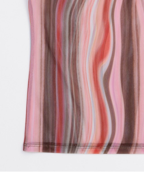 MAISON SPECIAL(メゾンスペシャル)の「【PISCESS×MAISON SPECIAL】Holographic Sheer Top/ホログラフィックシアートップス(Tシャツ/カットソー・レディース・ブラック/レッド/ブルー・FREE)」の16枚目の写真