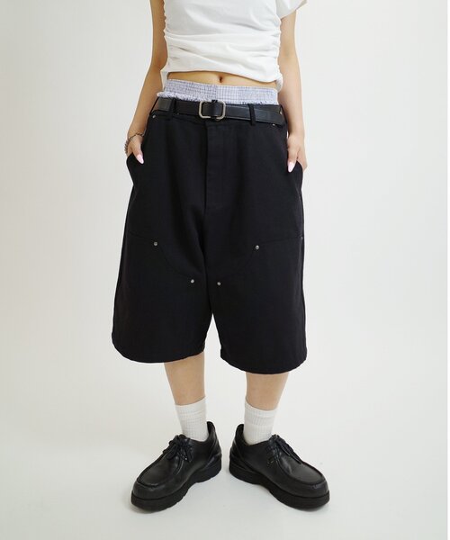 WHO'S WHO gallery(フーズフーギャラリー)の「【KOOKY'N/クーキー】 ダブルニーダックショートパンツ(その他パンツ・メンズ・ブラウン/ブラック/アイボリー・FREE)」の6枚目の写真