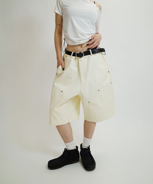 WHO'S WHO gallery(フーズフーギャラリー)の「【KOOKY'N/クーキー】 ダブルニーダックショートパンツ(その他パンツ・メンズ・ブラウン/ブラック/アイボリー・FREE)」の19枚目の写真