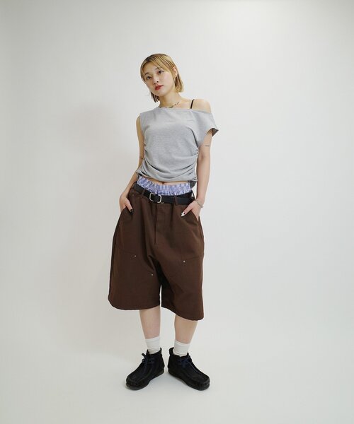 WHO'S WHO gallery(フーズフーギャラリー)の「【KOOKY'N/クーキー】 ダブルニーダックショートパンツ(その他パンツ・メンズ・ブラウン/ブラック/アイボリー・FREE)」の22枚目の写真