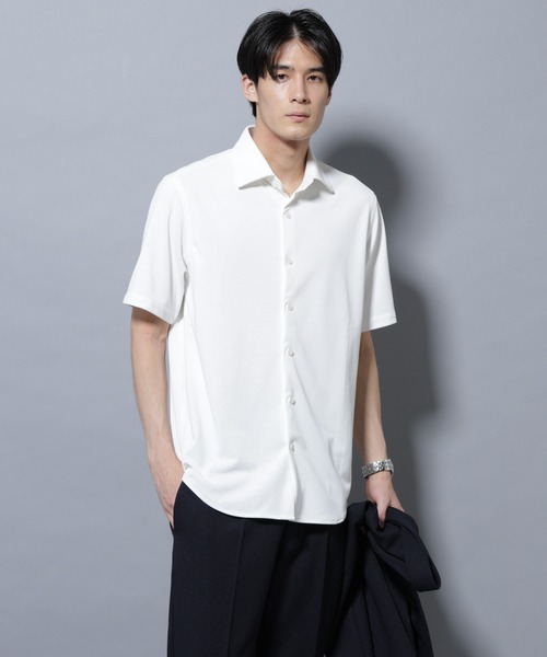 NANO universe（ナノユニバース）の「「N SHIRTS」 AERO FREEZE 鹿の子シャツ（シャツ/ブラウス・メンズ・ホワイト/チャコール・L/M/S）」の21枚目の写真