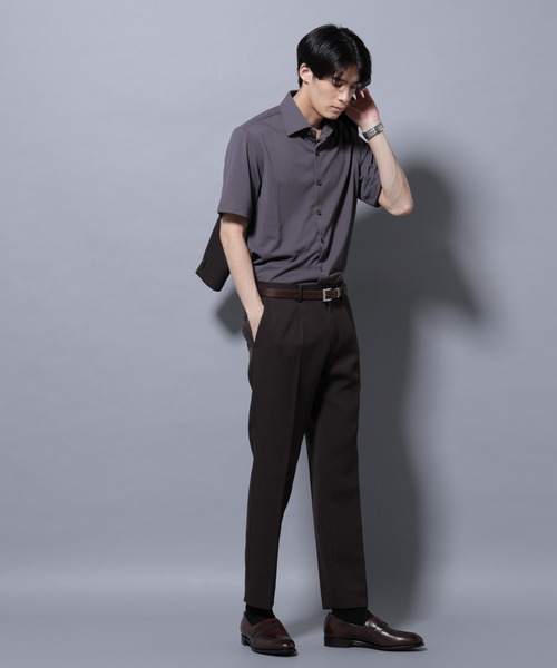 NANO universe（ナノユニバース）の「「N SHIRTS」 AERO FREEZE 鹿の子シャツ（シャツ/ブラウス・メンズ・ホワイト/チャコール・L/M/S）」の13枚目の写真