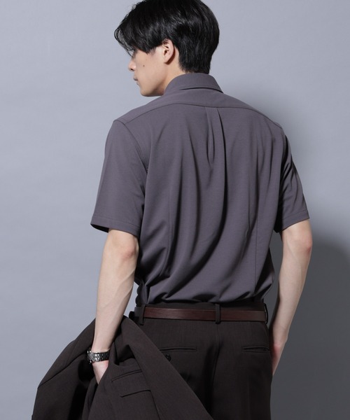 NANO universe（ナノユニバース）の「「N SHIRTS」 AERO FREEZE 鹿の子シャツ（シャツ/ブラウス・メンズ・ホワイト/チャコール・L/M/S）」の9枚目の写真