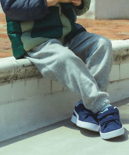 BEAMS mini（ビームスミニ）の「タック スマイル スウェット パンツ 2025FW（90～140cm）（スウェットパンツ・キッズ・オリーブ/ライトグレー/インディゴブルー・140/130/90/100/120/110）」の4枚目の写真