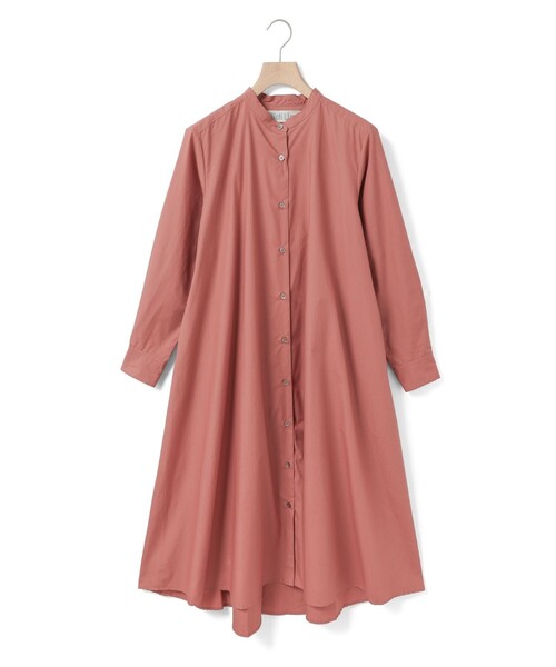 MidiUmi（ミディウミ）の「MidiUmi Aラインバンドカラーシャツワンピース（ワンピース・レディース・オフホワイト/ライトブルー/ピンク/ブラック・FREE）」の4枚目の写真