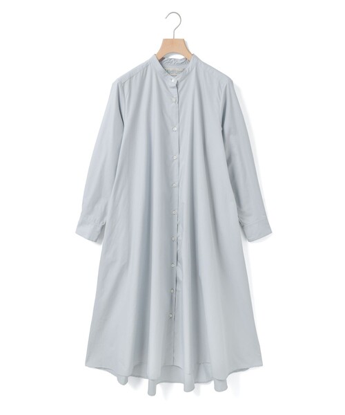 MidiUmi（ミディウミ）の「MidiUmi Aラインバンドカラーシャツワンピース（ワンピース・レディース・オフホワイト/ライトブルー/ピンク/ブラック・FREE）」の3枚目の写真