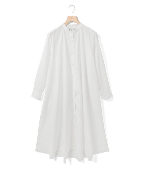 MidiUmi（ミディウミ）の「MidiUmi Aラインバンドカラーシャツワンピース（ワンピース・レディース・オフホワイト/ライトブルー/ピンク/ブラック・FREE）」の17枚目の写真