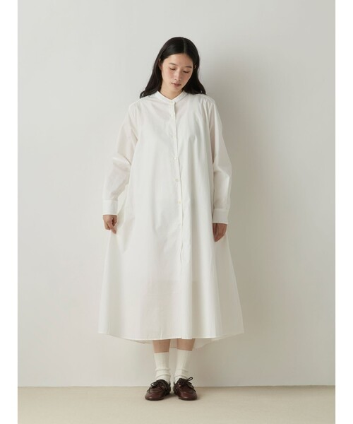MidiUmi(ミディウミ)の「MidiUmi Aラインバンドカラーシャツワンピース(ワンピース・レディース・ブラック/ライトブルー/ピンク/オフホワイト/ネイビー・FREE)」の12枚目の写真