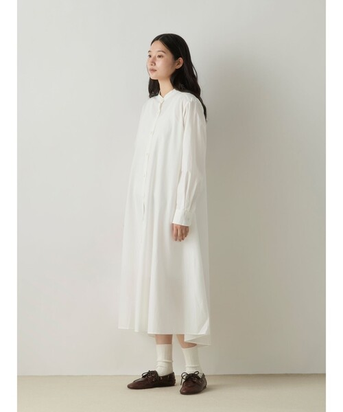 MidiUmi(ミディウミ)の「MidiUmi Aラインバンドカラーシャツワンピース(ワンピース・レディース・ブラック/ライトブルー/ピンク/オフホワイト/ネイビー・FREE)」の13枚目の写真