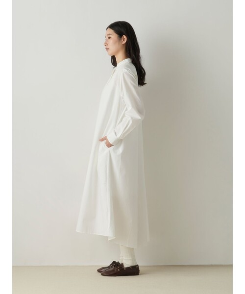 MidiUmi(ミディウミ)の「MidiUmi Aラインバンドカラーシャツワンピース(ワンピース・レディース・ブラック/ライトブルー/ピンク/オフホワイト/ネイビー・FREE)」の14枚目の写真