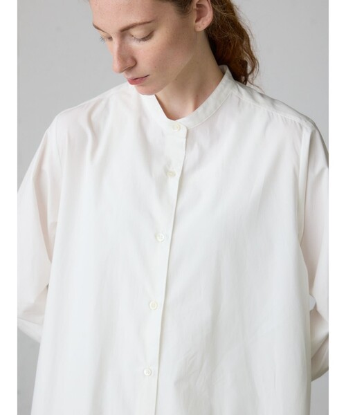 MidiUmi（ミディウミ）の「MidiUmi Aラインバンドカラーシャツワンピース（ワンピース・レディース・オフホワイト/ライトブルー/ピンク/ブラック・FREE）」の7枚目の写真