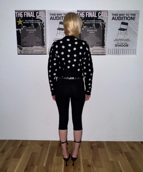 SHAGGIE（シャギー）の「【ViVi掲載】ドット柄ショート丈モヘアカーディガン（カーディガン/ボレロ・レディース・ピンク/グレー/ブラック・FREE）」の10枚目の写真