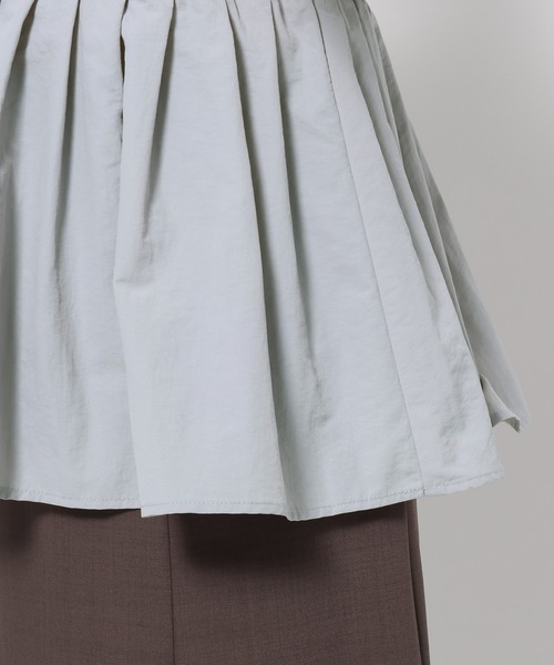 mysty woman(ミスティウーマン)の「ギャザービスチェツキフレンチスリーブ 581418(Tシャツ/カットソー・レディース・ブラック/ライトグレー/ブラウン・FREE)」の7枚目の写真