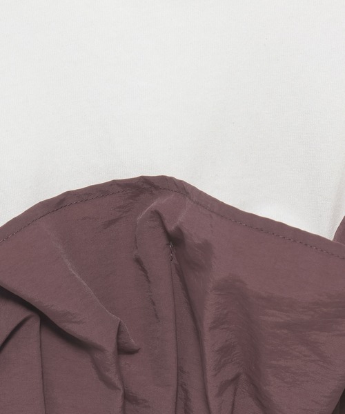 mysty woman(ミスティウーマン)の「ギャザービスチェツキフレンチスリーブ 581418(Tシャツ/カットソー・レディース・ブラック/ライトグレー/ブラウン・FREE)」の9枚目の写真