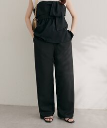 涼しげハイウエストストレートパンツ
