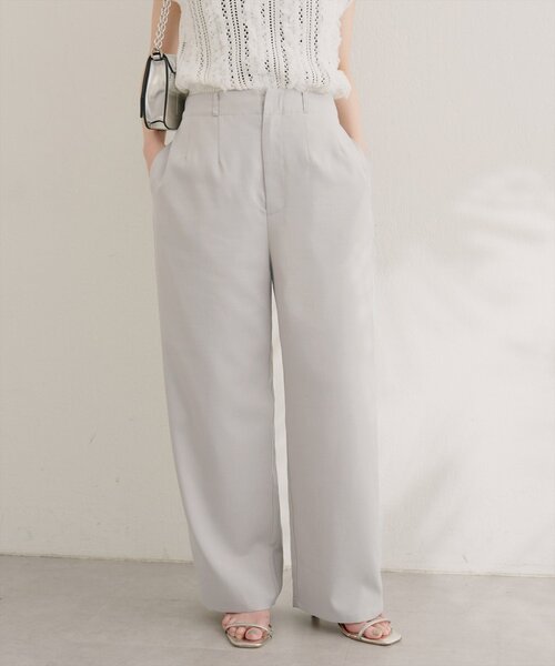 natural couture（ナチュラルクチュール）の「涼しげハイウエストストレートパンツ（その他パンツ・レディース・ブルー/キャメル/ライトベージュ/ブラック・FREE）」の14枚目の写真