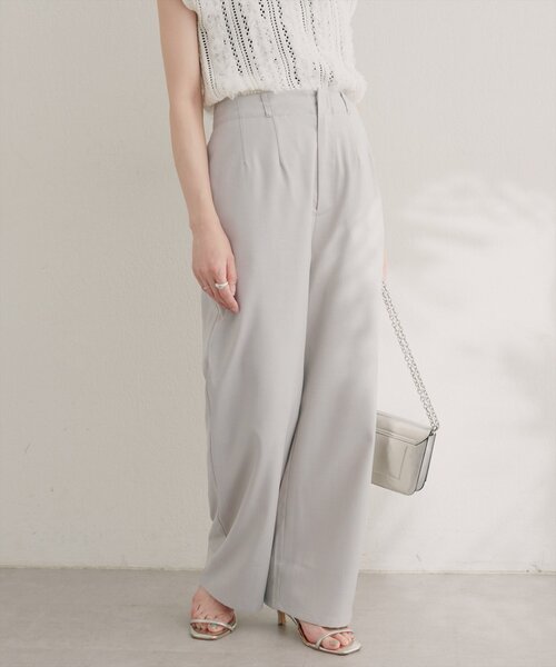 natural couture（ナチュラルクチュール）の「涼しげハイウエストストレートパンツ（その他パンツ・レディース・ブルー/キャメル/ライトベージュ/ブラック・FREE）」の15枚目の写真