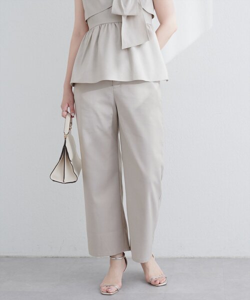 natural couture（ナチュラルクチュール）の「涼しげハイウエストストレートパンツ（その他パンツ・レディース・ブルー/キャメル/ライトベージュ/ブラック・FREE）」の19枚目の写真