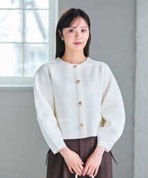 Feroux（フェルゥ）の「トラッドデザイン ニットジャケット（カーディガン/ボレロ）」