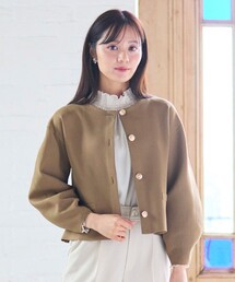 Feroux（フェルゥ）の「トラッドデザイン ニットジャケット（カーディガン/ボレロ）」