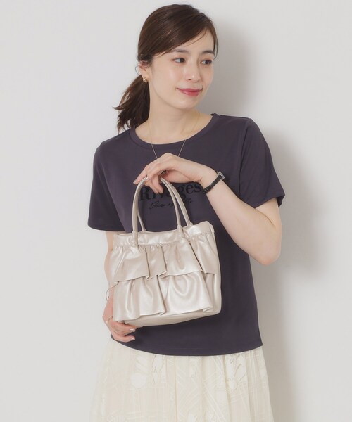 ITS'DEMO（イッツデモ）の「◆ラッフルミディトート（ハンドバッグ・レディース・シルバー系その他/ブラック/ホワイト系1・00）」の15枚目の写真