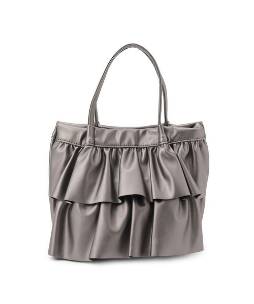 ITS'DEMO（イッツデモ）の「◆ラッフルミディトート（ハンドバッグ・レディース・シルバー系その他/ブラック/ホワイト系1・00）」の17枚目の写真