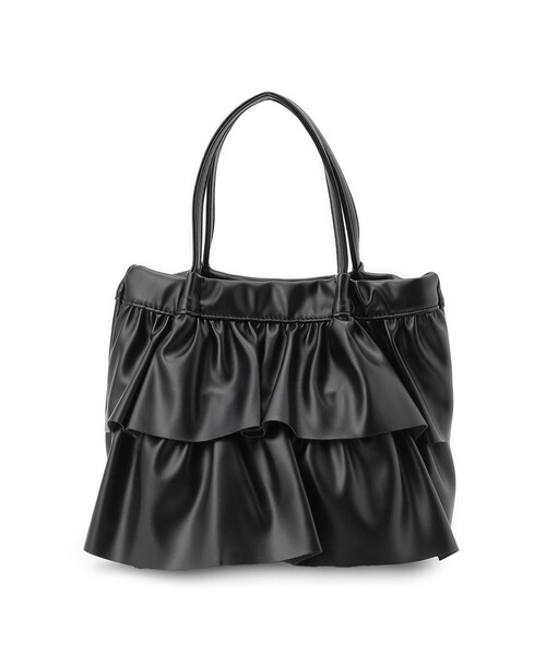 ITS'DEMO（イッツデモ）の「◆ラッフルミディトート（ハンドバッグ・レディース・シルバー系その他/ブラック/ホワイト系1・00）」の18枚目の写真