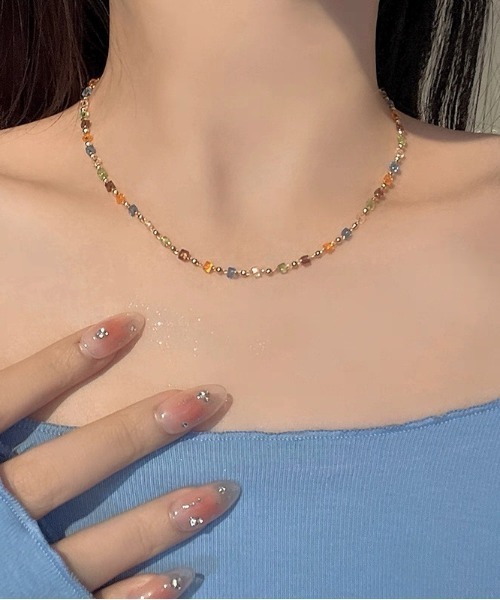 カラフルビーズネックレス（ネックレス）｜E&C closet…（イー
