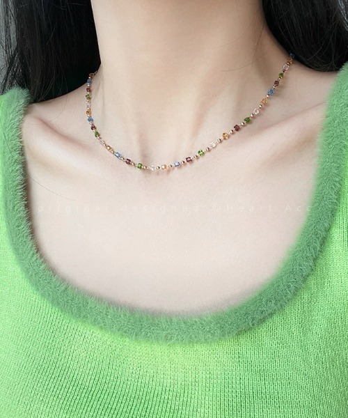 カラフルビーズネックレス（ネックレス）｜E&C closet…（イー