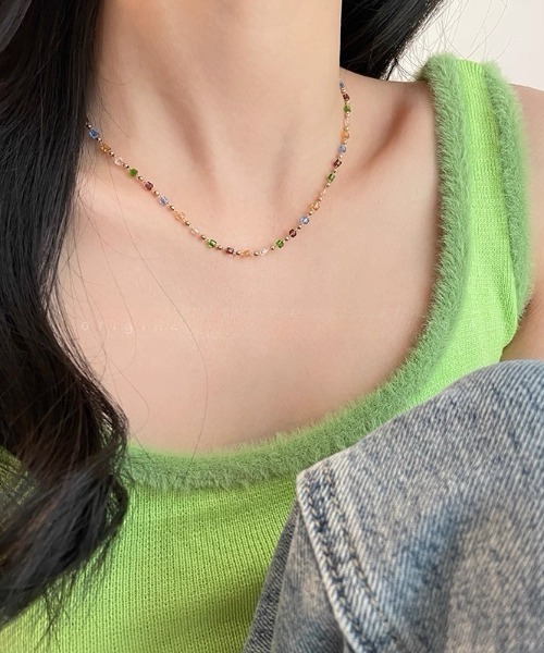 カラフルビーズネックレス カラフルビーズネックレス（ネックレス）｜E&C closet…（イー
