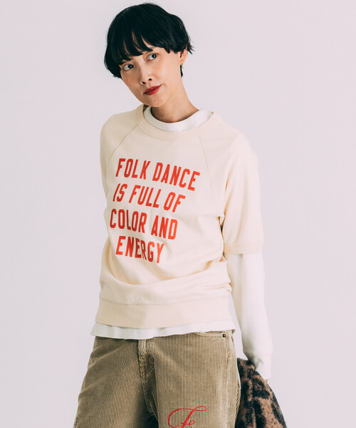 Freada(フリーダ)の「Freada/フリーダ フロッキーロゴ 半袖フットボールTシャツ(Tシャツ/カットソー・レディース・ネイビー/オフホワイト・ONE SIZE)」の6枚目の写真